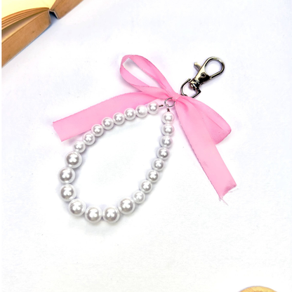 Rosebud Pearl Phone Chain Charm