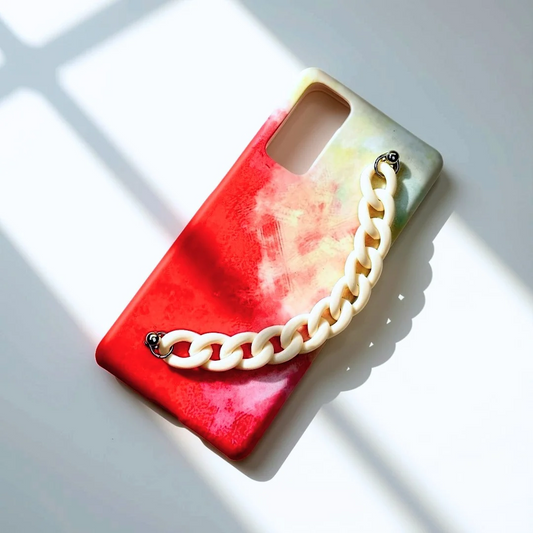 White Hue Cream Chain Phone Cover