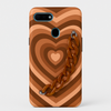 Y2K Heart Brown Chain Phone Cover