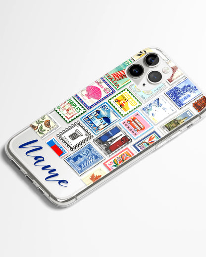 Global Stamps Transparent Silicone Phone Cover