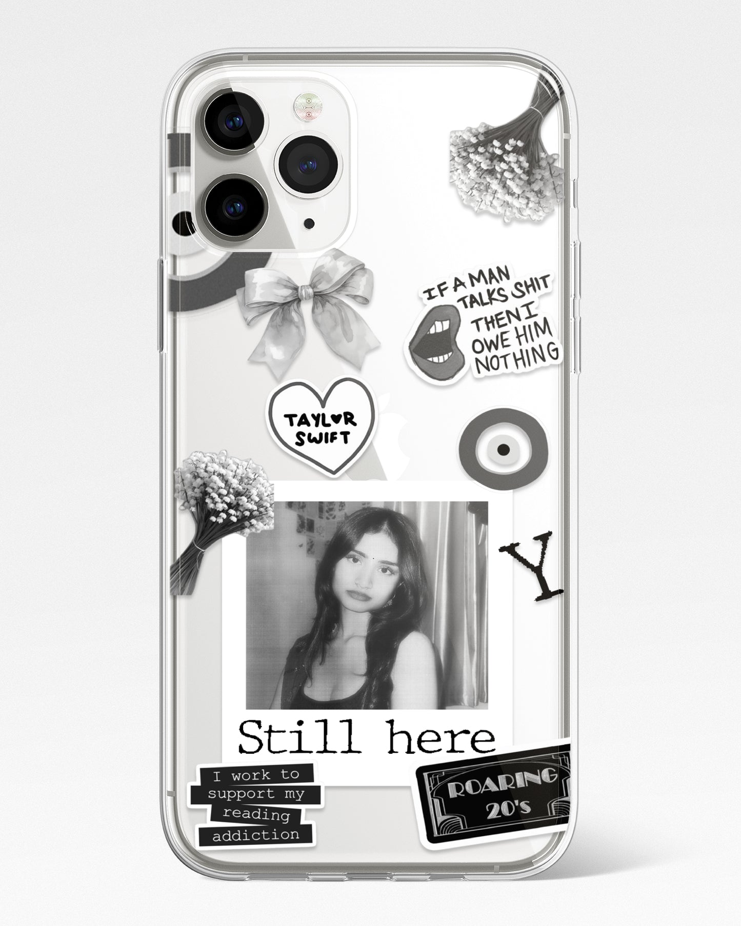 Swiftcore Frame Black & White Transparent Silicone Cover