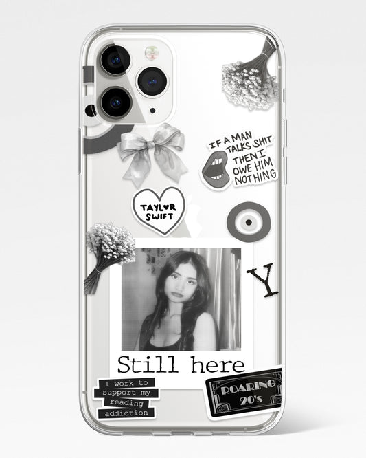 Swiftcore Frame Black & White Transparent Silicone Cover