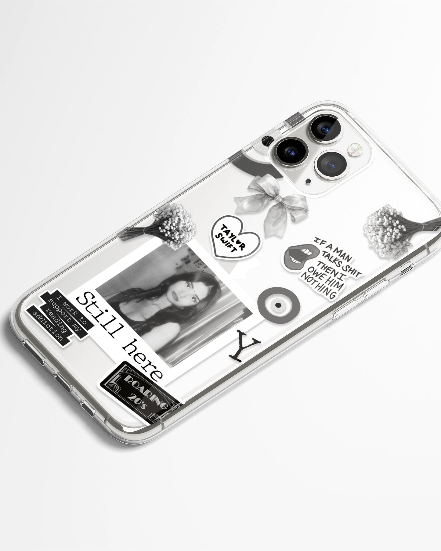Swiftcore Frame Black & White Transparent Silicone Cover