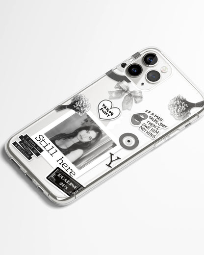Swiftcore Frame Black & White Transparent Silicone Cover