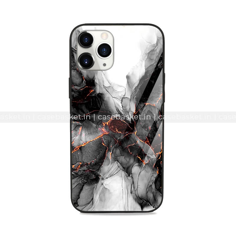 Black Chaos Glass Phone Cover