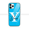 Blue Name Initial's Glossy Phone Cover
