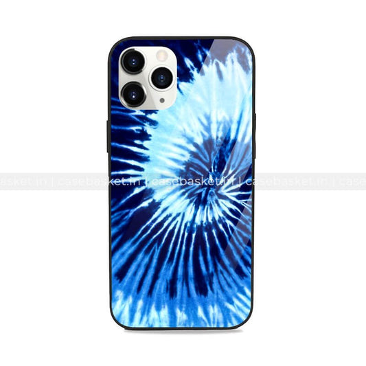 Indigo Tye Dye Glass Phone Cover