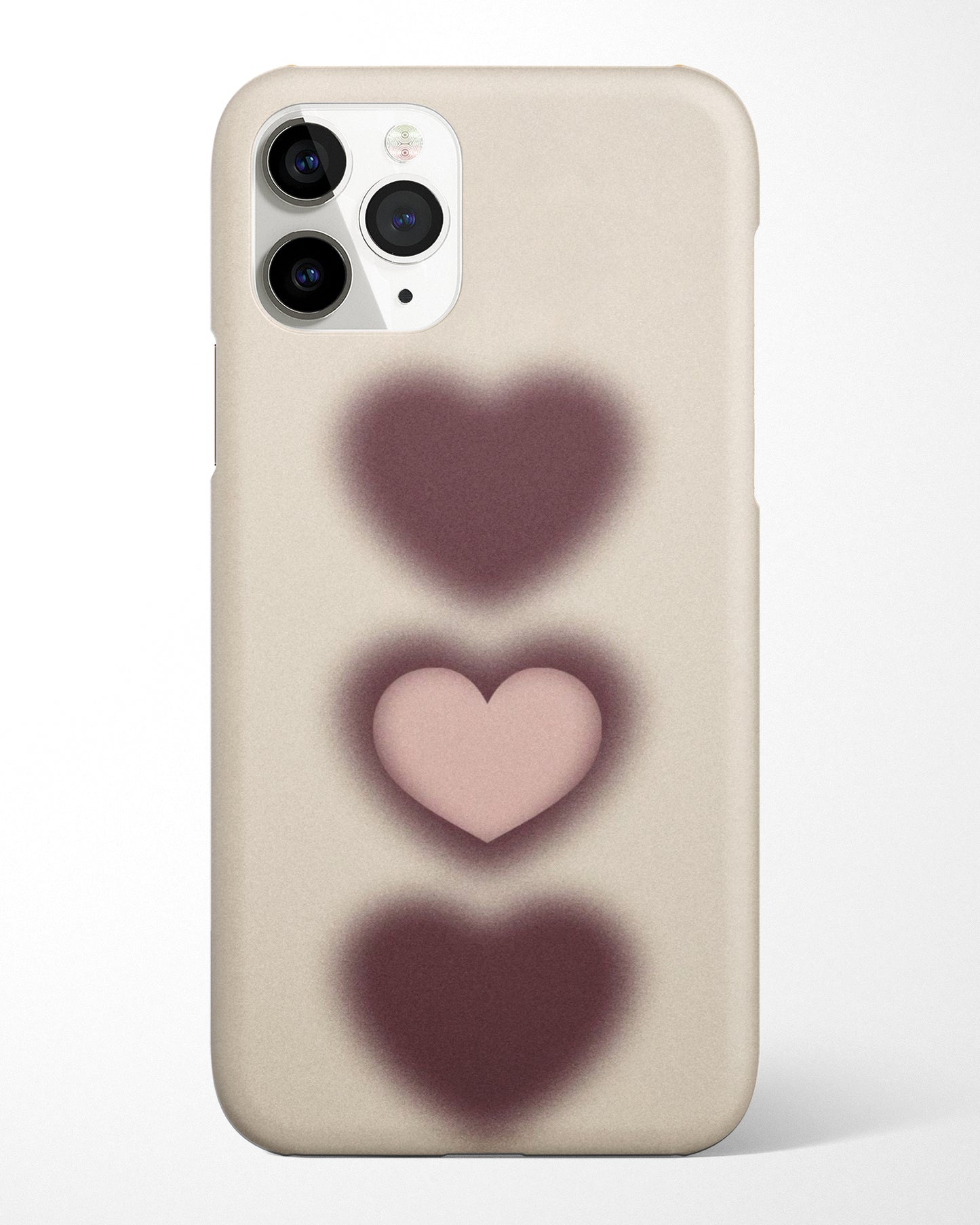 Brown Blush Beige Hearts Phone Cover