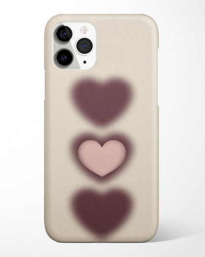 Brown Blush Beige Hearts Phone Cover