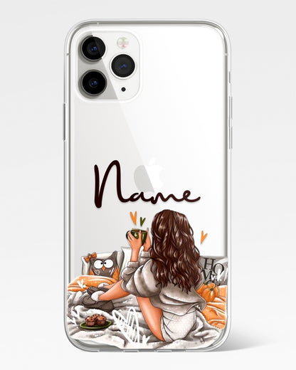 Pumpkin Latte Transparent Silicone Phone Cover