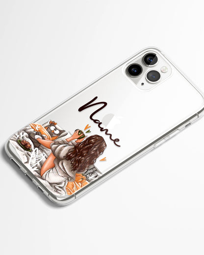Pumpkin Latte Transparent Silicone Phone Cover
