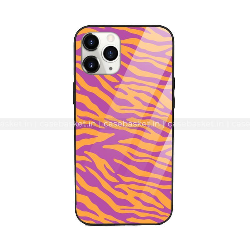 Purple Stripes Glossy Phone Cover