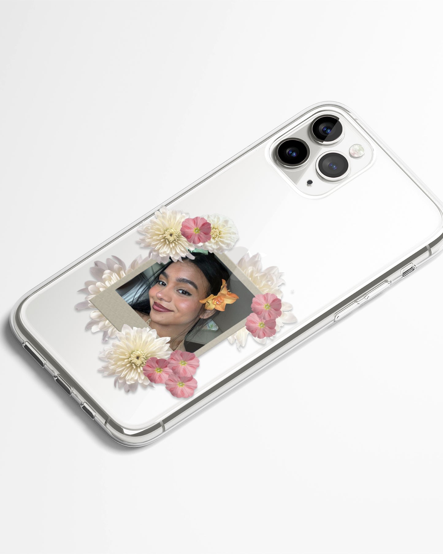 Flower-Kiss Polaroid Frame Transparent Silicone Cover