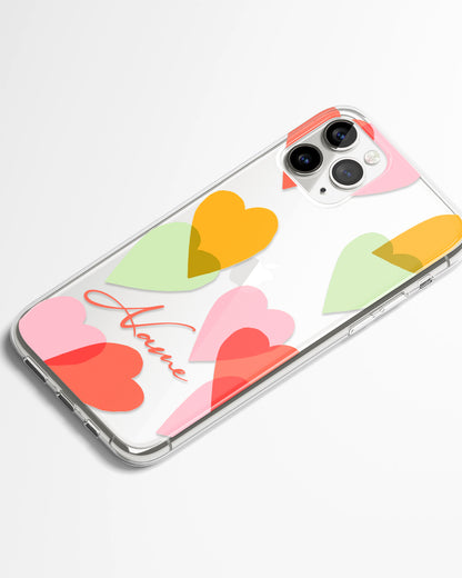 Sweet Affection Transparent Silicone Phone Cover
