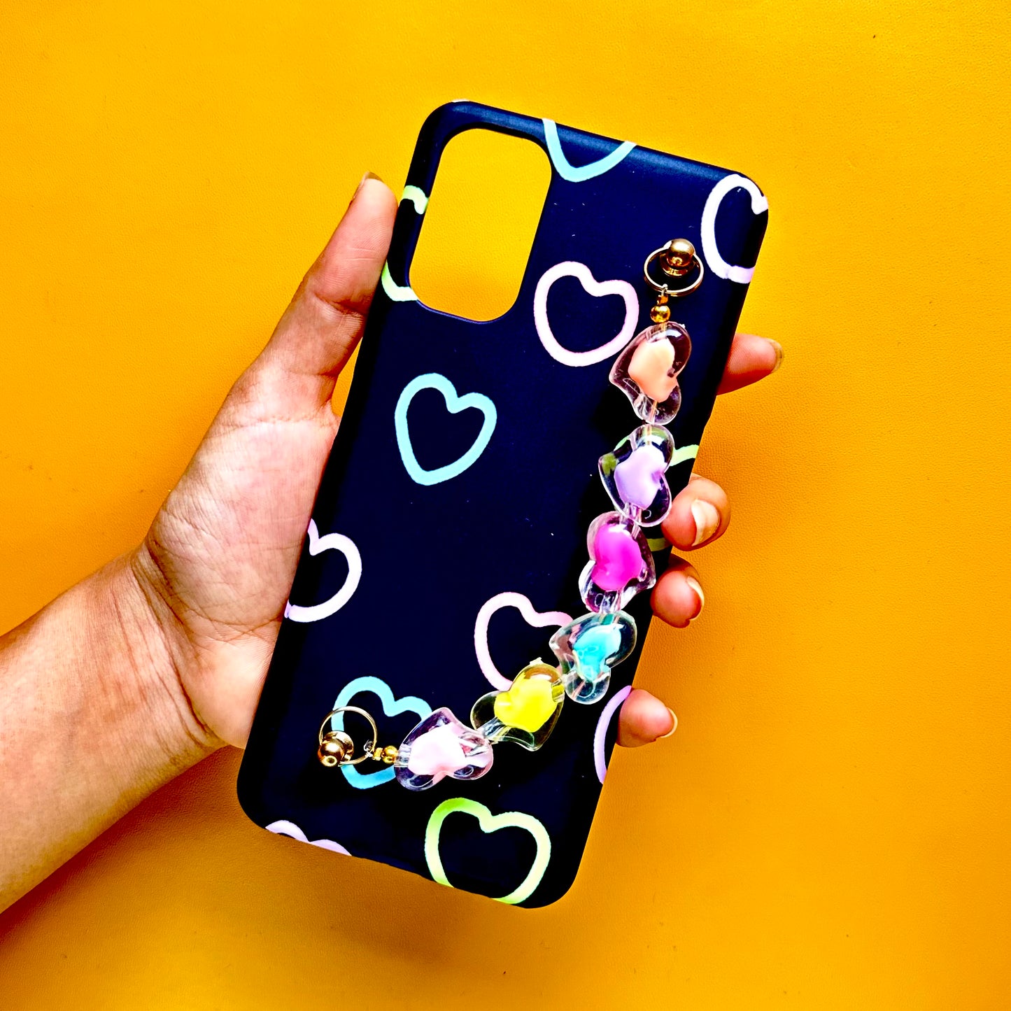 Glowing Hearts Candy Heart Chain Phone Cover