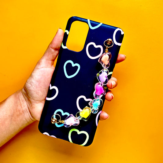 Glowing Hearts Candy Heart Chain Phone Cover