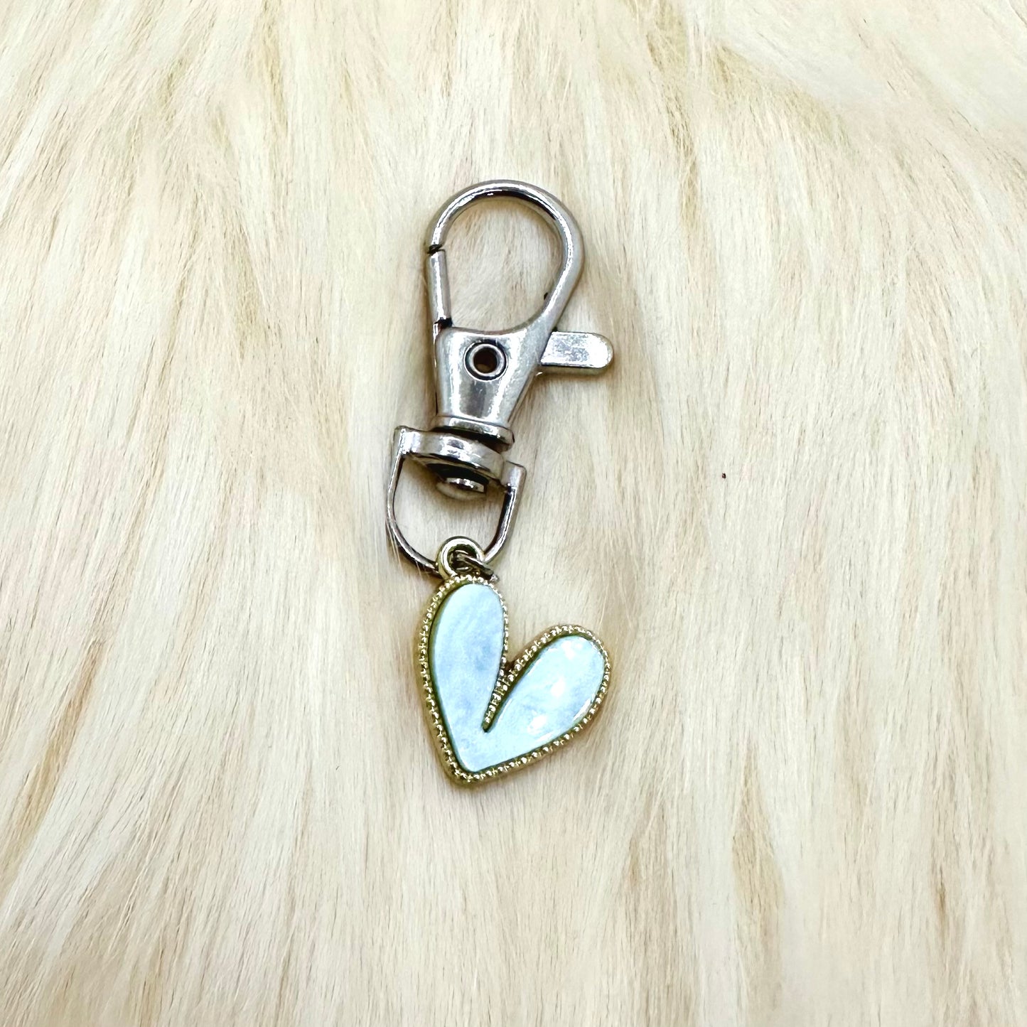 Minty Heart Phone Charm