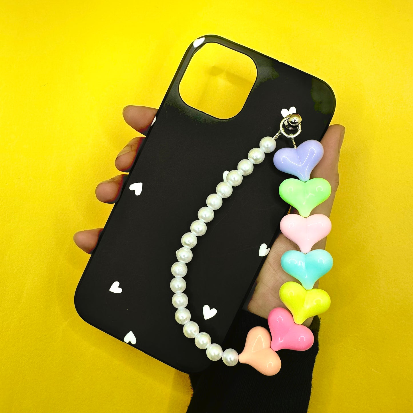 Heart Glow Heart Fall Chain Phone Case