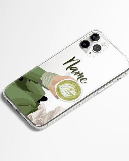 Matcha Moments Transparent Silicone Phone Cover