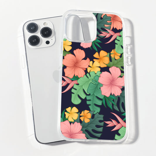 Salty Bloom Clear Silicone Phone Cover