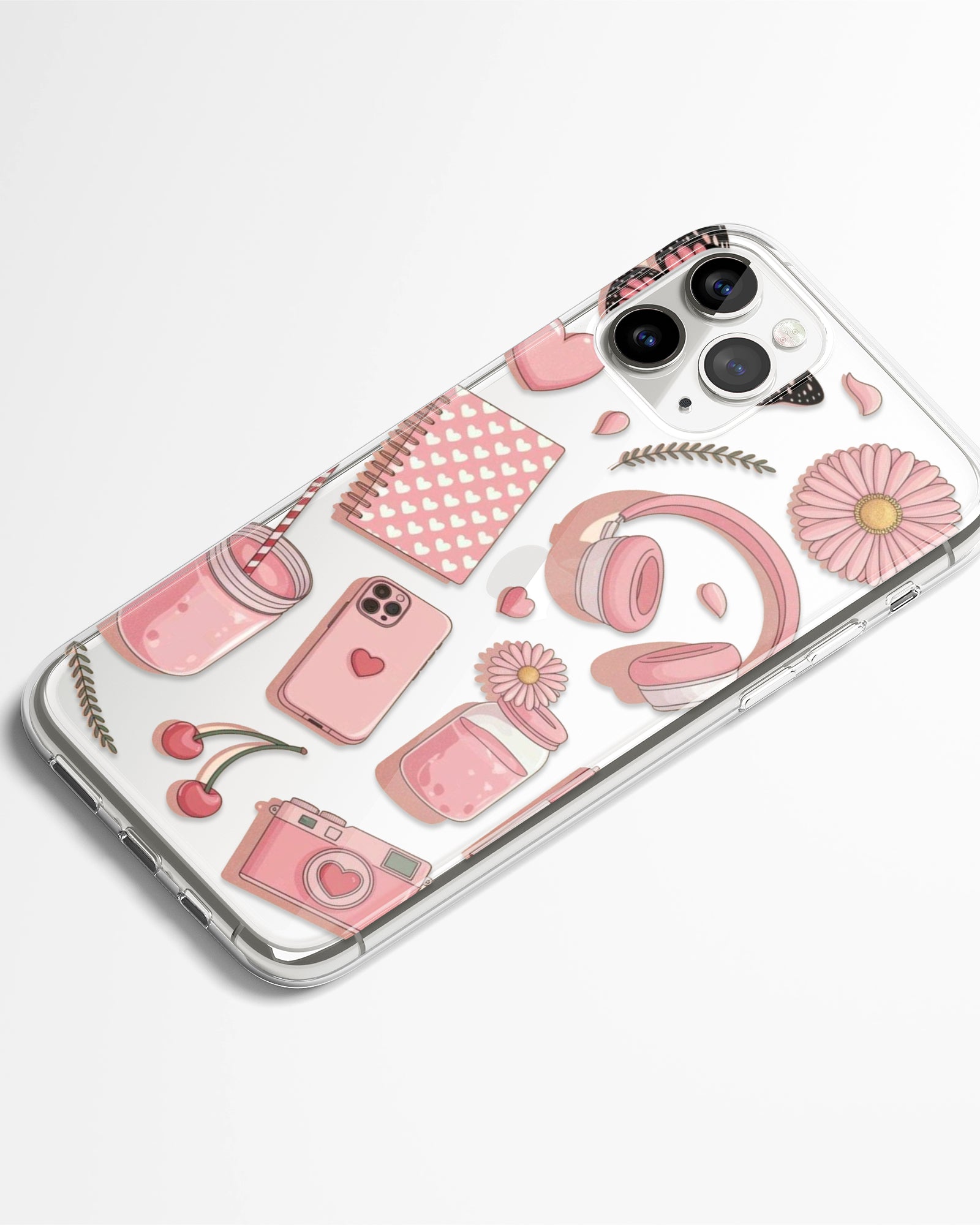 Rosy Girlycore Transparent Phone Cover - Casebasket