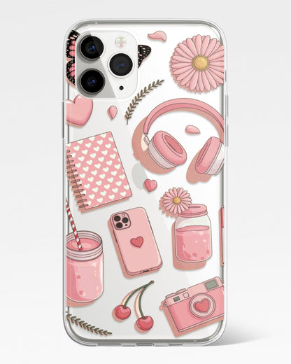 Rosy Girlycore Transparent Phone Cover - Casebasket
