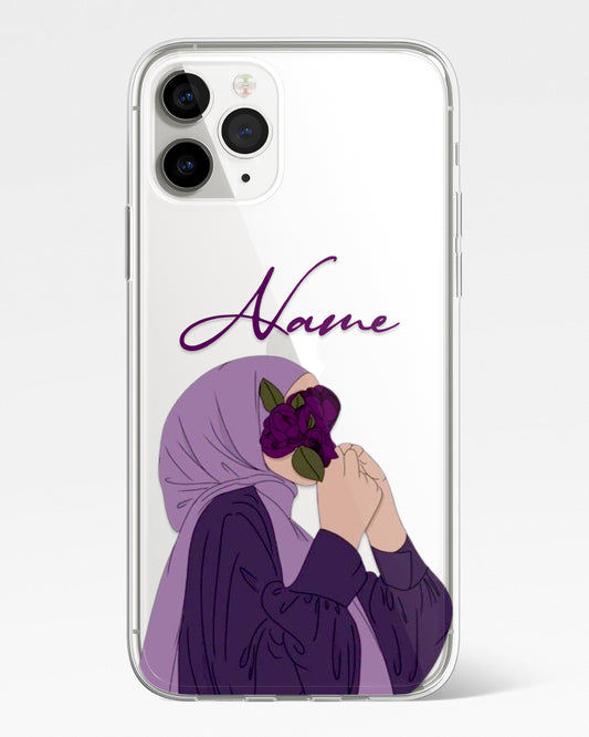 Violet Bloom Transparent Silicone Phone Cover