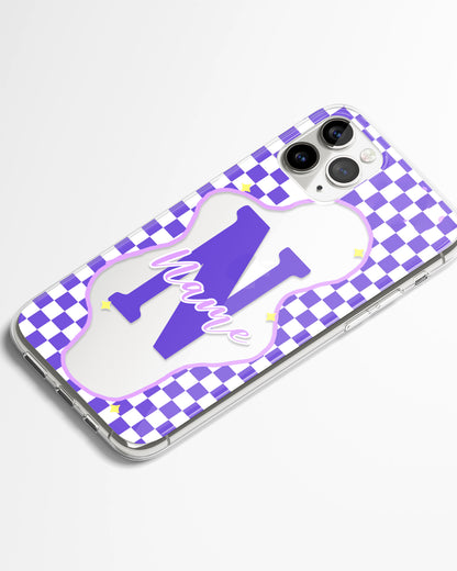 Purple Name Pop Transparent Silicone Phone Cover