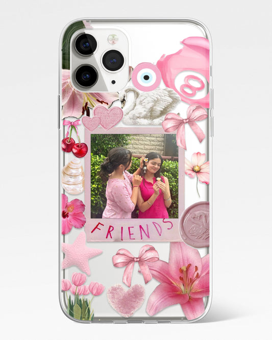 Pink Promise Frame Transparent Silicone Cover