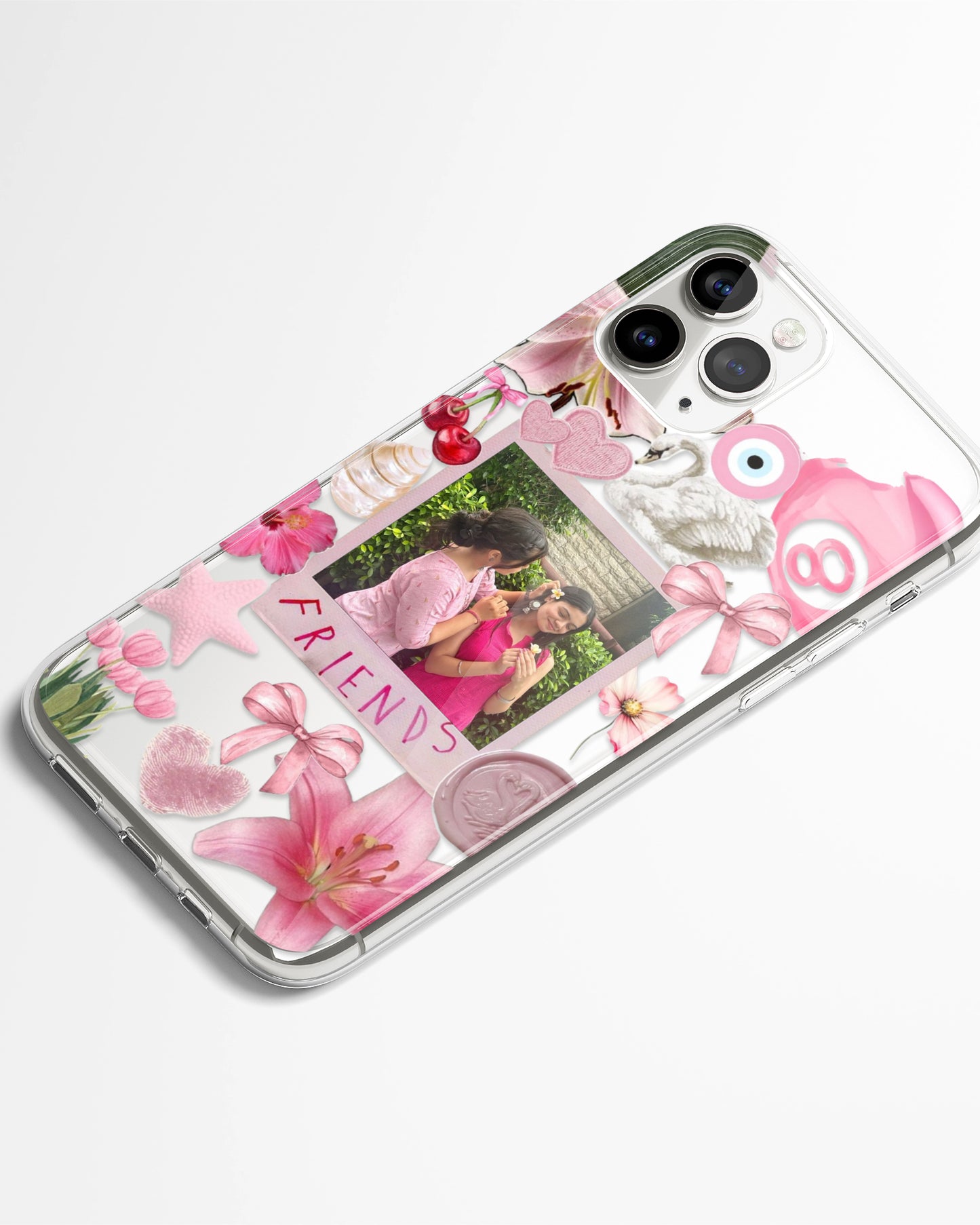 Pink Promise Frame Transparent Silicone Cover