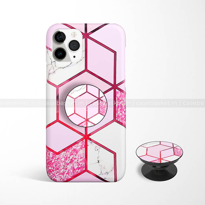 Pink Peach Geometric Phone Cover