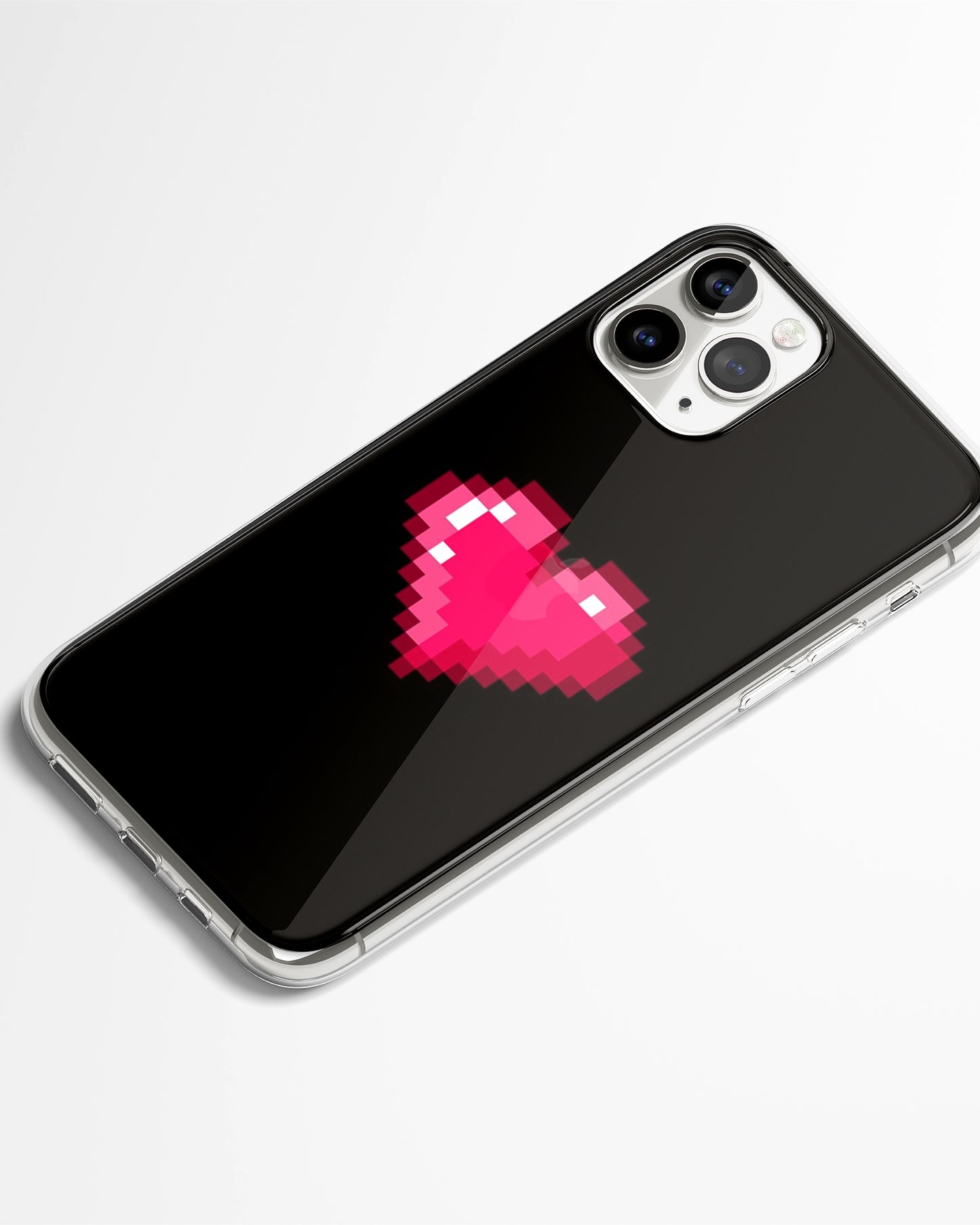 Pixel Black-Red Heart Phone Cover