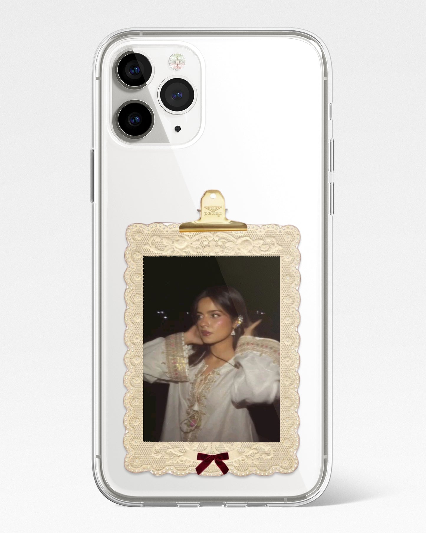 Vintage Chic Frame Transparent Silicone Cover