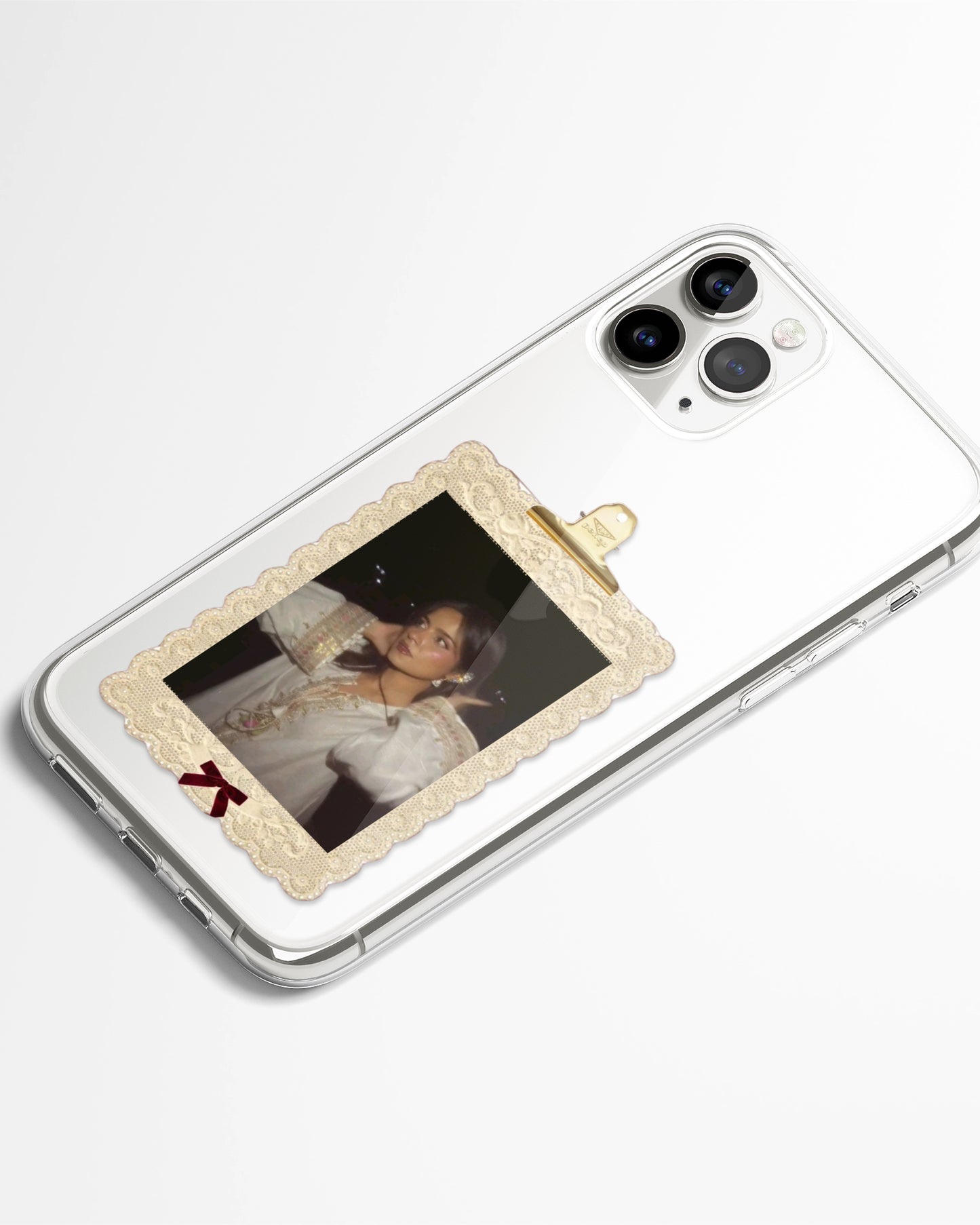 Vintage Chic Frame Transparent Silicone Cover