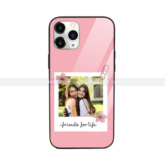 Pink Clip Frame Glass Phone Cover