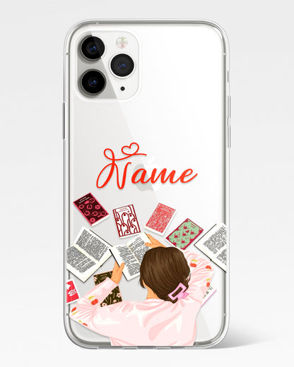 Lost in Pages Transparent Silicone Phone Cover