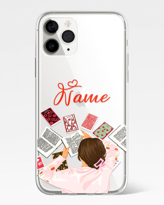 Lost in Pages Transparent Silicone Phone Cover