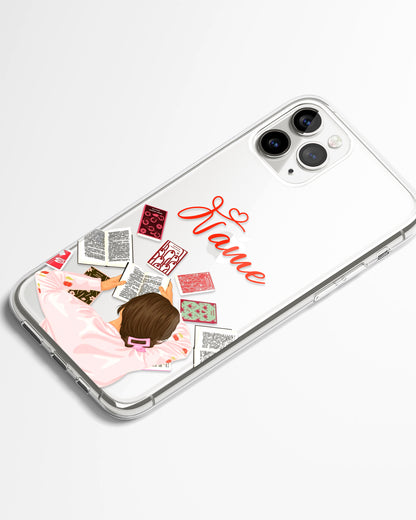 Lost in Pages Transparent Silicone Phone Cover