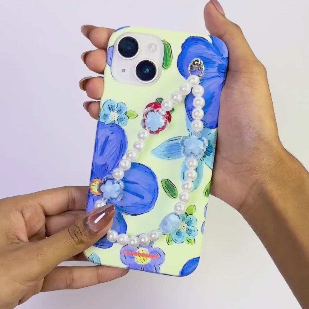 Sweet Blue Bluepearl Fall Chain Phone Cover