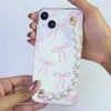 Blush Bow Transparent Pearl Phone Cover