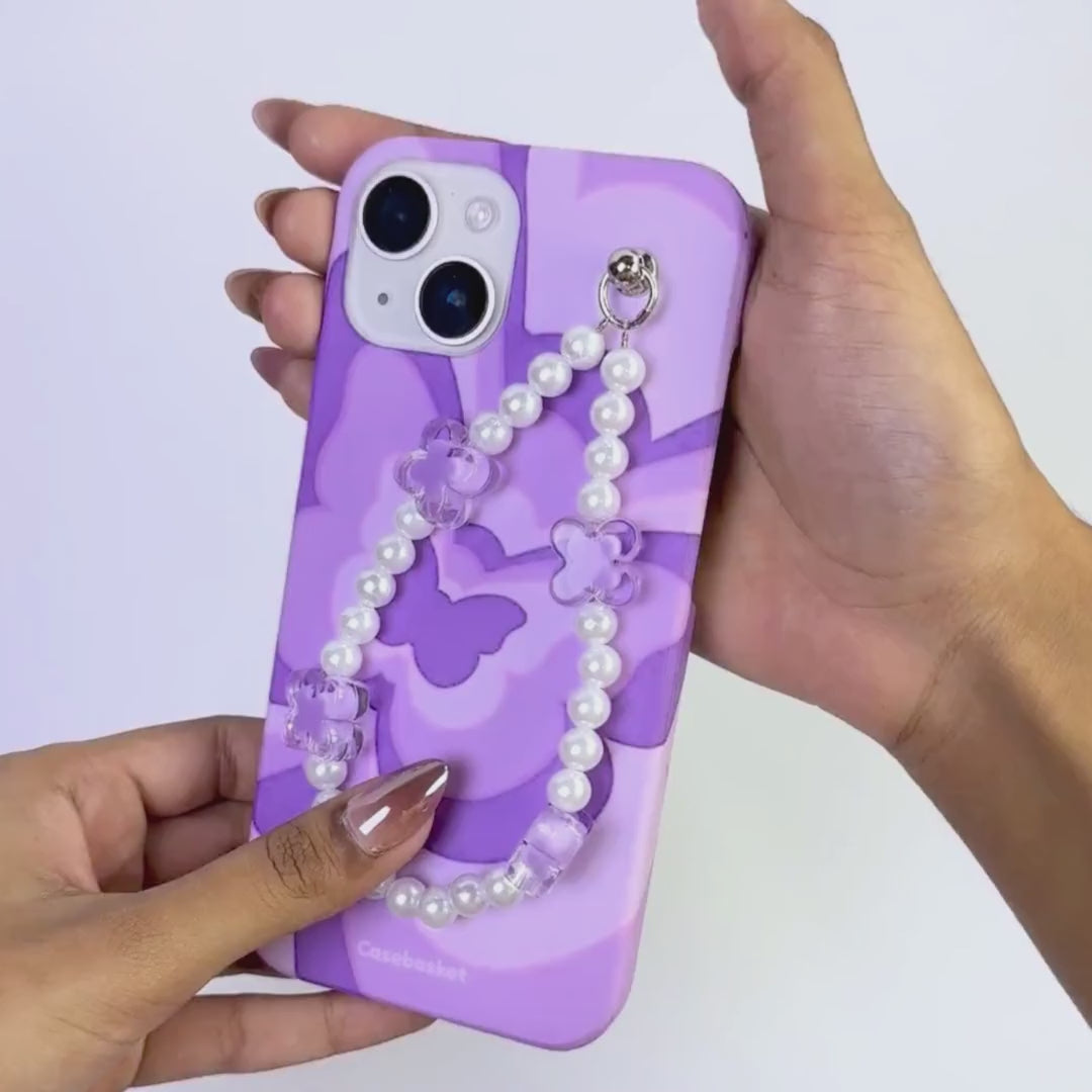 Purple Wings Purpearl Fall Chain Phone Cover