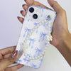 Bluvie Transparent Bow Pearl Fall Chain Phone Cover