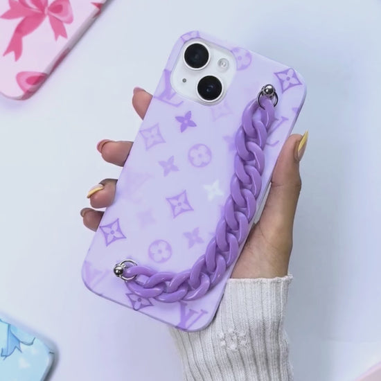 Aesthetic Purple Chain Phone Cover