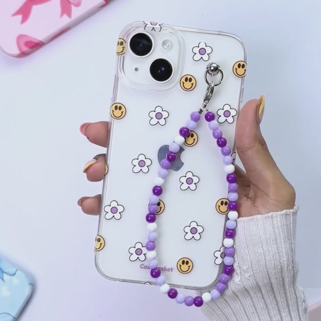 FloraGiggles Transparent Orchid Charm Phone Cover
