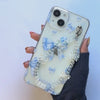 Icy Ribbon Dreamy Crystal Bow Fall Chain Phone Cover