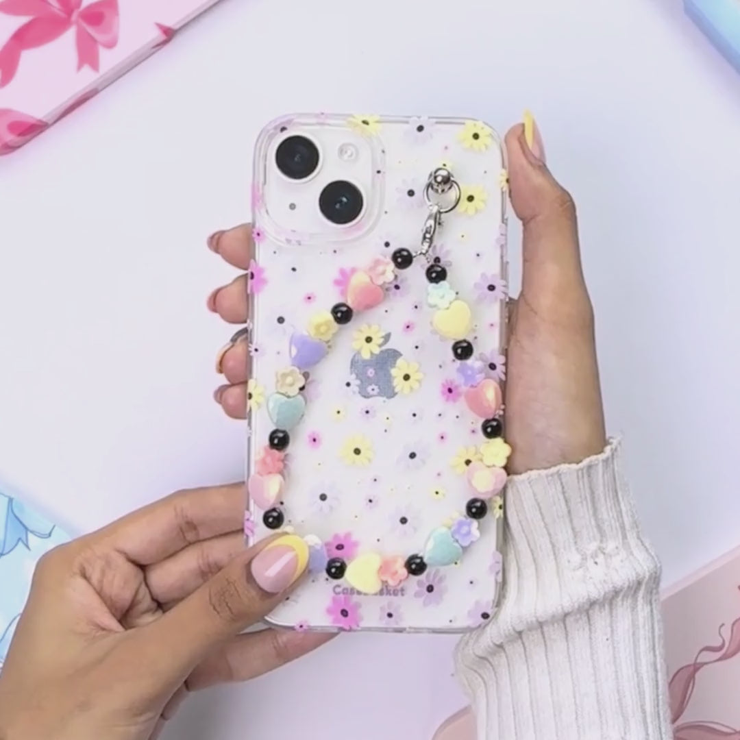 Bloomlets Transparent Heartflowers Charm Phone Cover