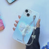 Gloss Dreamy Crystal Bow Fall Chain Phone Cover
