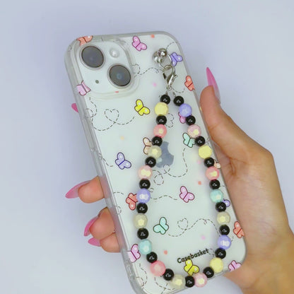 Pixieflutter Transparent Heartflowers Charm Phone Cover