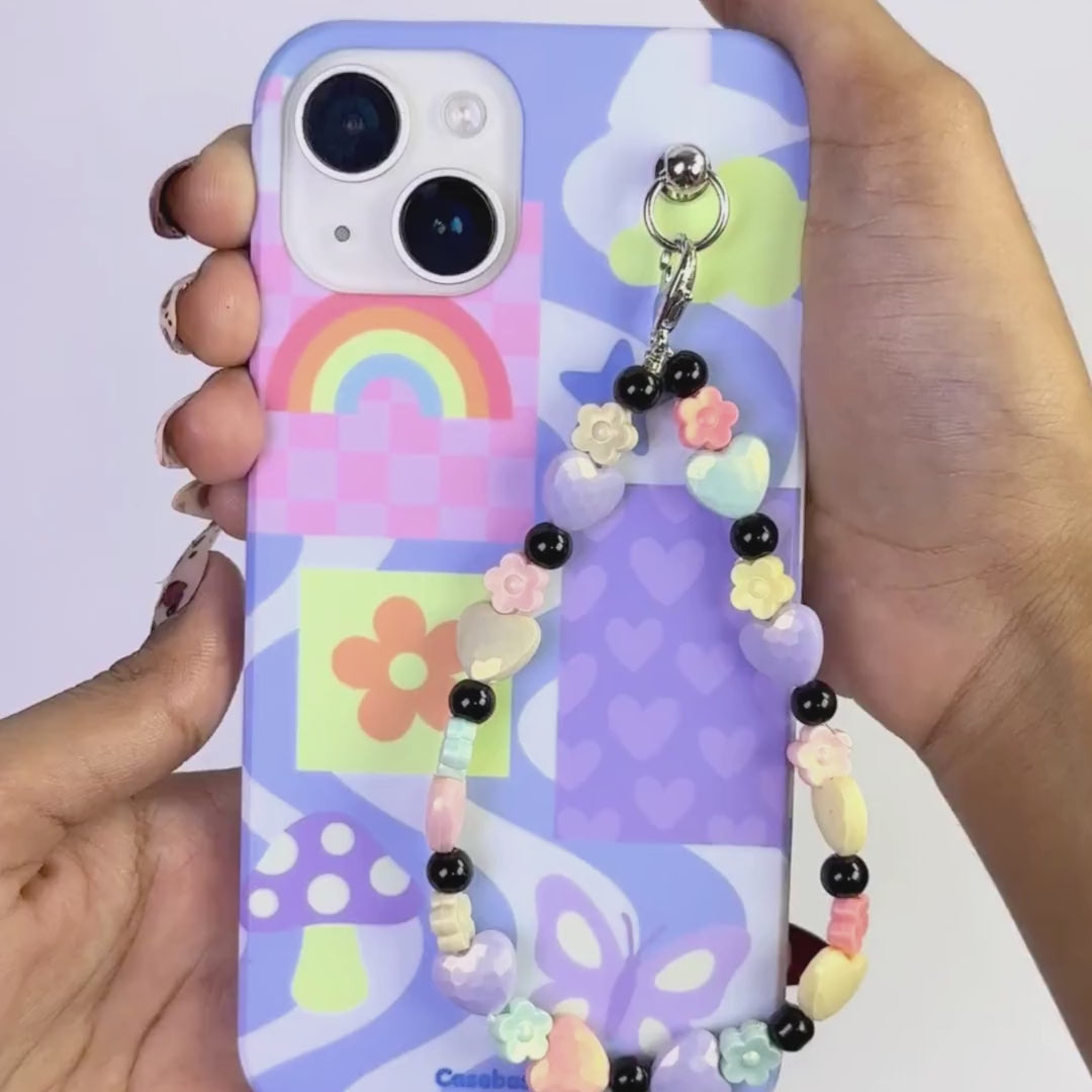 Blue Dusk Heartflowers Fall Chain Phone Cover