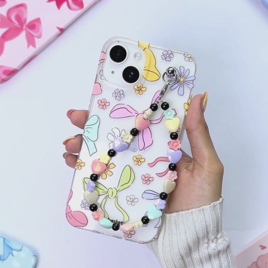 Bowverload Transparent Heartflowers Charm Phone Cover